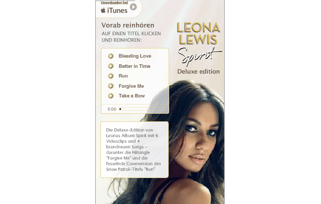 Apple iTunes - Leona Lewis Campaign